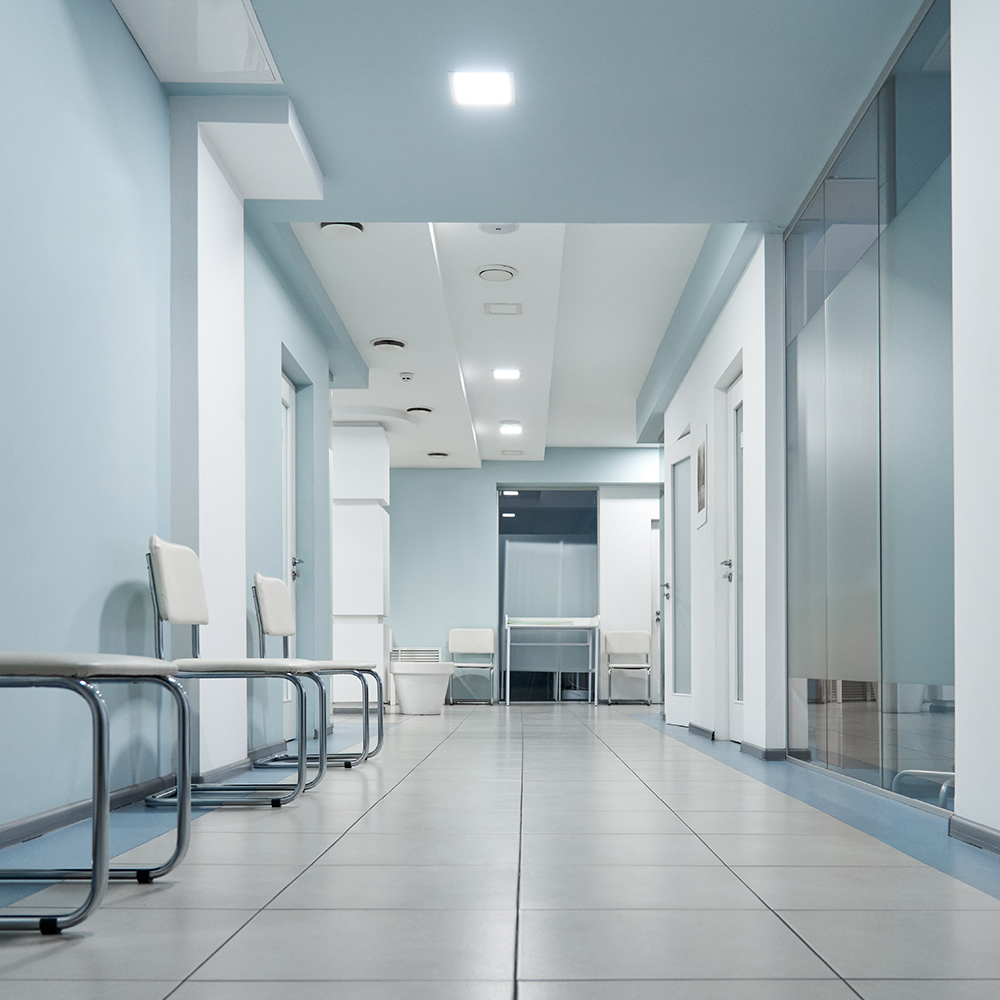 Empty Hospital Hallway